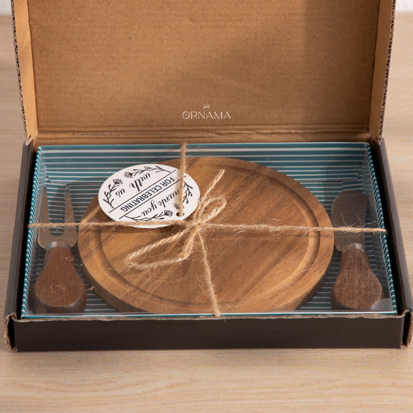 Acacia Wood Charcuterie Board — Artisan Cheese Platter | Ornama