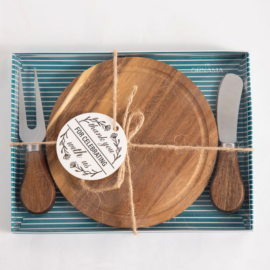 Acacia Wood Charcuterie Board — Artisan Cheese Platter | Ornama