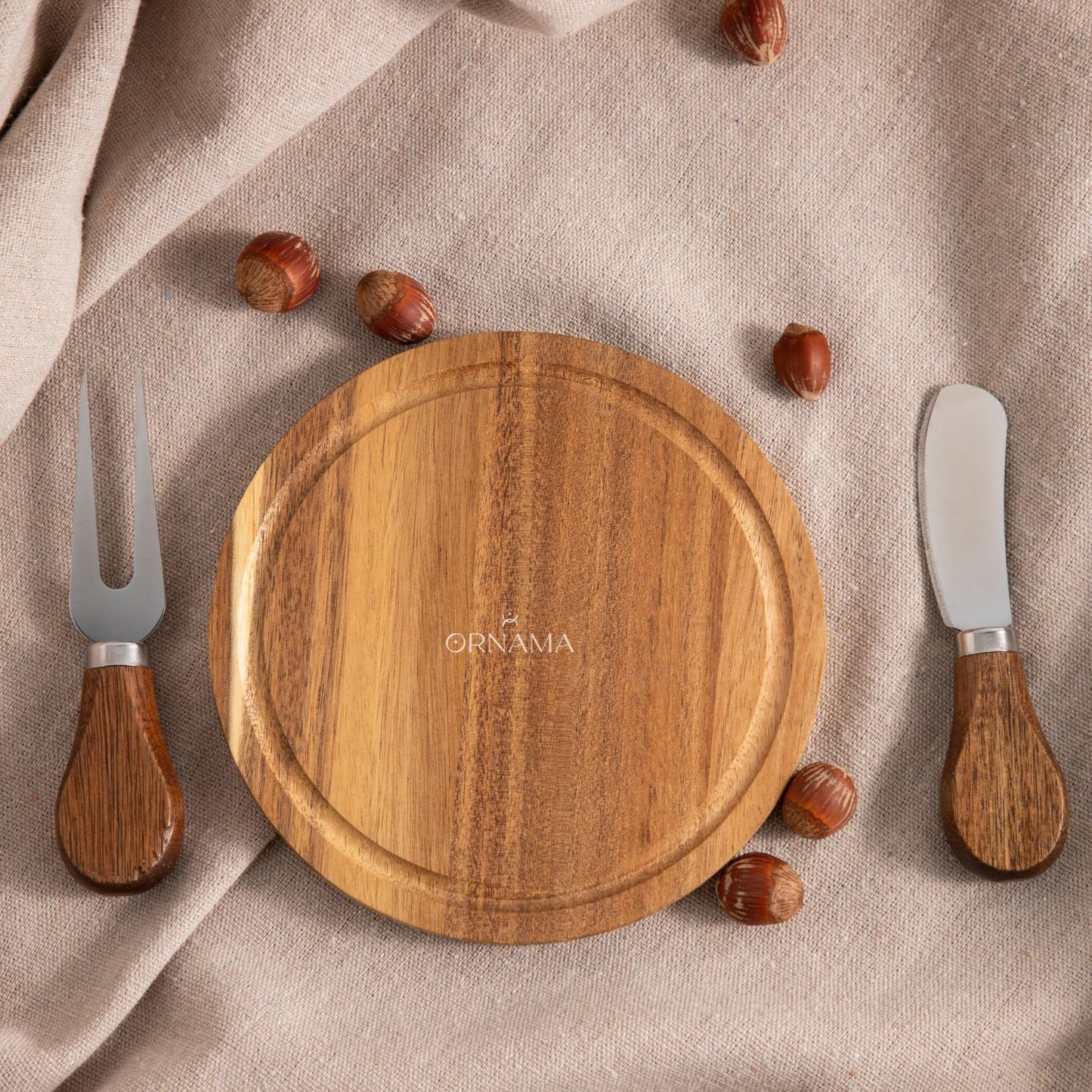 Acacia Wood Charcuterie Board — Artisan Cheese Platter | Ornama