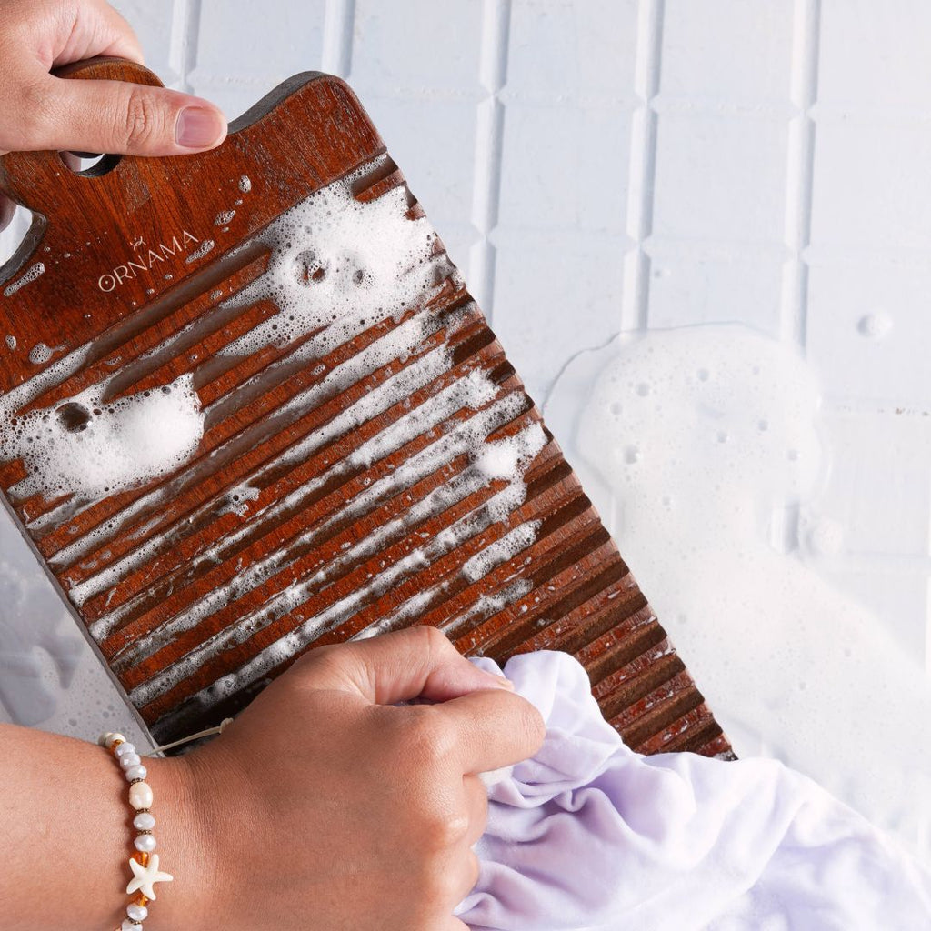 Anti Slip Wooden Washboard With Premium Acacia Wood